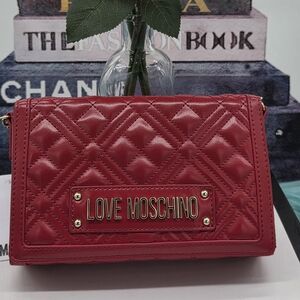 Love Moschino Red Quilted Women's Bag